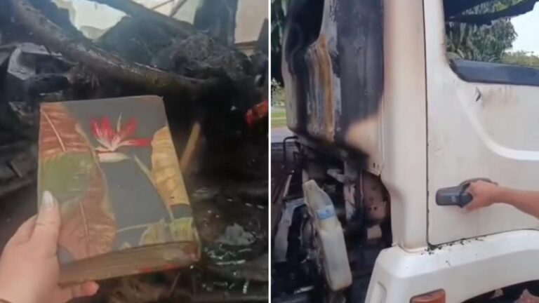 Bíblia é encontrada intacta após incêndio em caminhão: “A Palavra de Deus prevalece” biblia-e-encontrada-intacta-apos-incendio-em-caminhao:-“a-palavra-de-deus-prevalece”