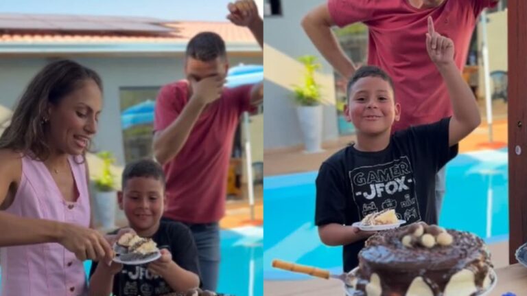 menino-de-7-anos-emociona-ao-dedicar-primeiro-pedaco-de-bolo-a-jesus-em-seu-aniversario